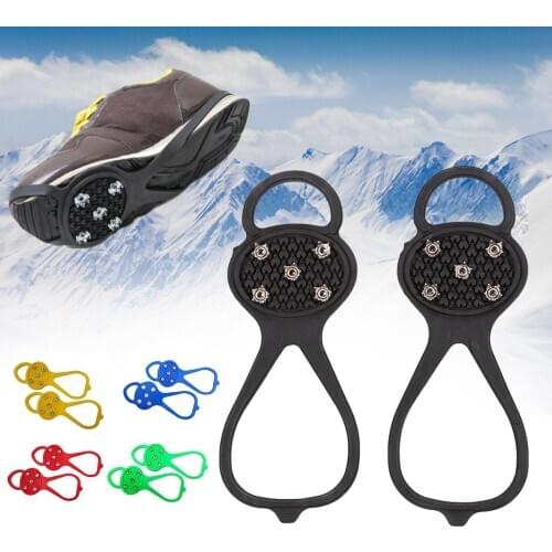 2Pcs Non-slip Crampons Shoes Cover Camping Mountaineering Tool Travel Equipment Crampons Winter Climbing Anti Slip Shoes Cover