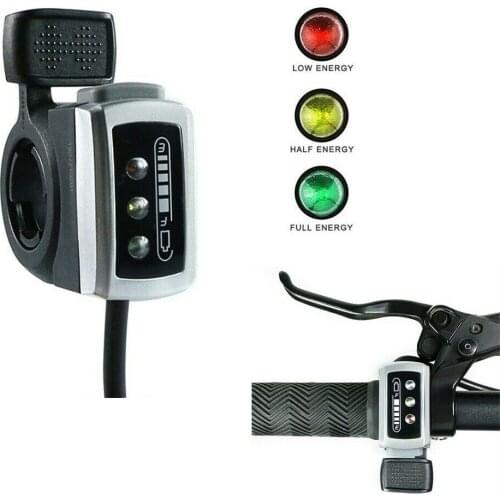 36V 48V Thumb Throttle w/ Power Indicator For Scooter eBike Speed Controller Kit Scooter Accessories