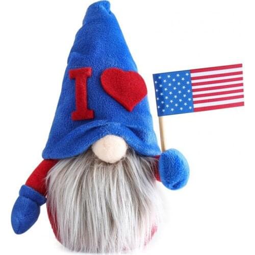 Rudolph Doll Adorable Soft Fabric Durable Long Lasting Use Plush Patriotic Gnome Doll Gift Home Bedroom Decoration