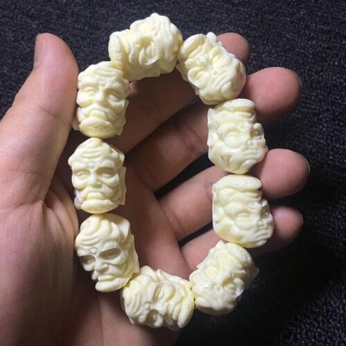 Master Bodhidharma Lucky Bracelet Statue Modern Art Hand Sculpture Chinese Buddha Statue Car decoration pendant Gift souvenir