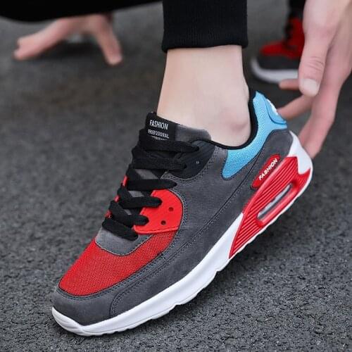 2021 Mens Casual Shoes Fashion Male Sneakers Air Cushion Breathable Sports Running Shoes PU Mesh Tenis Masculino Adulto Men Shoe