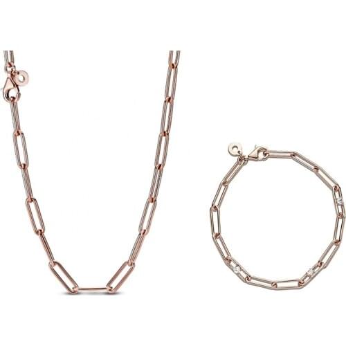 CHAMSS 2020 New High-quality Long Chain Anchor Chain Set, Simple Jewelry To Give Lovers An Exquisite Valentines Day Gift
