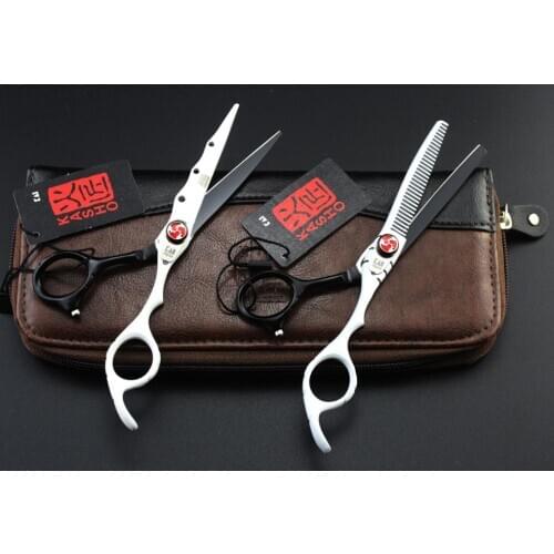 Hair scissors professional 6 inch Hairdressing scissors Barber scissors Straight Thinning Hair Cutting shear