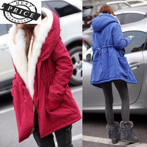 Parka 2021 Ladies Winter Jacket Women Velvet Streetwear Coat Hat Hooded Black Jackets Tops Clothes Parkas Mujer LWLa6a