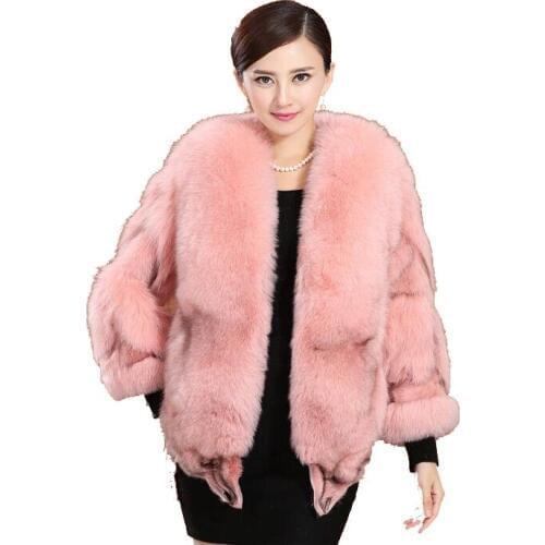 Harppihop fur Womens Patchwork 5 Colors Real Fox Fur Poncho Coat Pullover Fashion Luxury Shawl genuine fox vest