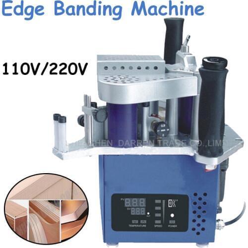 110V/220V Manual Edge Banding Machine with Speed Control Portable Edge Bander Model Signal Unit with CE/ English Manual KM10