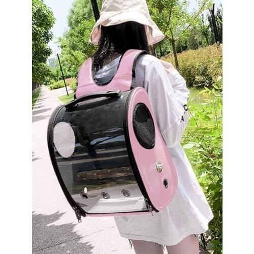 Pets Backpack Double-open Zippered Bird Travel Cage Transparent Stylish Bird Carry With Venting Holes Outdoor Parrot Travel Bag