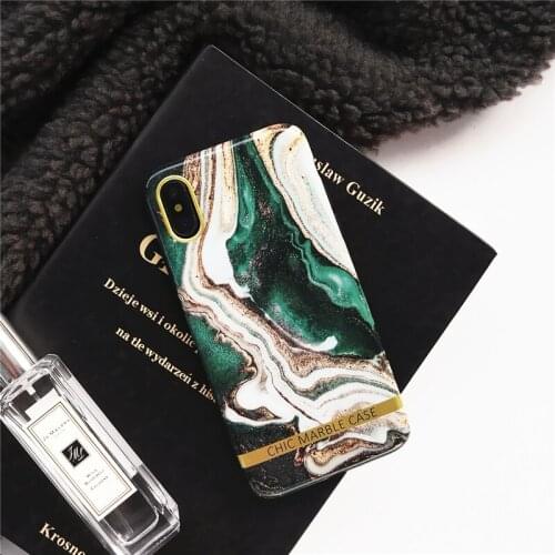 Chic Phone Case With Camera Protective Ring for iPhone 12 Pro Max iPhone11pro Marble Case iPhone 11 12 Mini 7 8 Plus X XR Xs Max