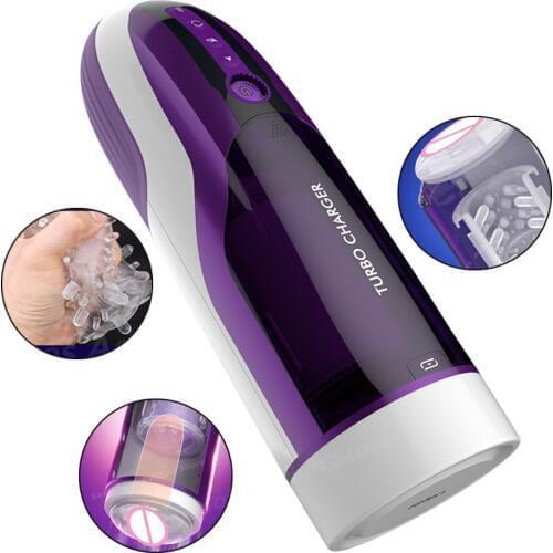 Silicone Sex Toys for Men Masturbation Cup Vibrator Automatic Telescopic Rotating Voice moan Sex Machine Adult Sex Product Shop