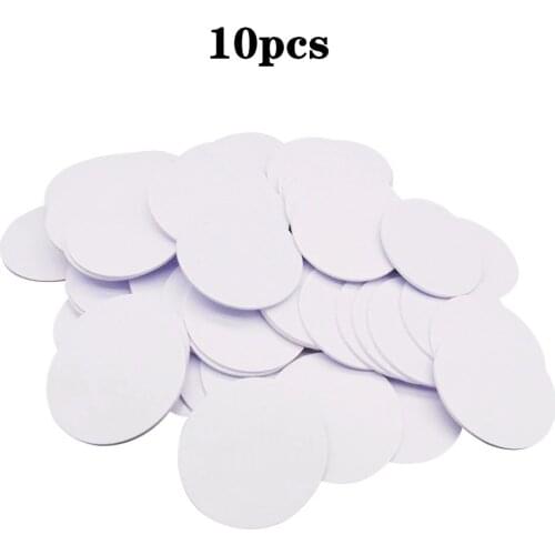 10Pcs 125KHz ID EM4100/TK4100 Read Only RFID Smart Tags PVC Waterproof Coin Access Control Card