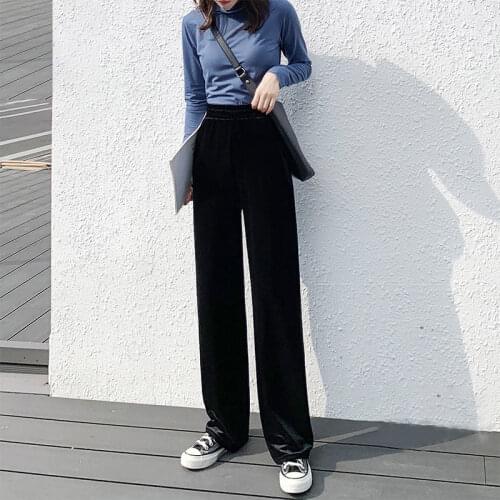 TOKITIND Women's Velvet Trousers