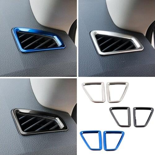 For Skoda Kodiaq 2016-2020 Inner Part Refit Dashboard Air Condition AC Outlet Vent Cover Frame Trim Stainless Steel Decorative