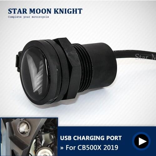 Motorcycle Dual USB interface Display Charger Adapter Port USB charging port For Honda CB500X 2019 CB 500 X