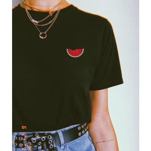Summer Women T-shirt Cute watermelon Printing Top Casual Harajuku Short Sleeve Loose Tee Female Punk Gothic Tops