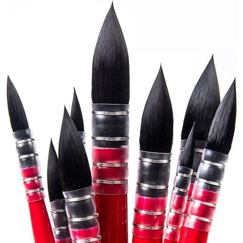 1pcs Watercolor Paint Brush Squirrel Hair Pointed Painting Brushes Art Supplies Drawing Paintbrush Painting Supplies