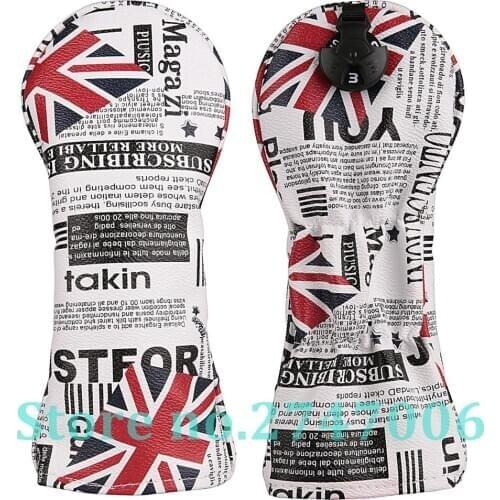 1pc UK Flag Golf Club Fairway Wood Head Cover UK Fairway Cover with No Tag