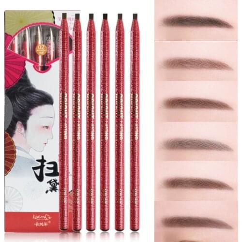 1pc Eyebrow Pencil 6 Colors Roll Paper Soft Pull Line Eyebrow Pencil Waterproof Sweat Proof Tear Eyebrow Pen Eyebrow Enhancers