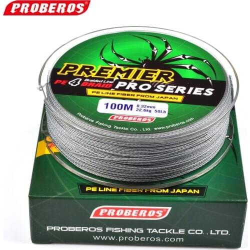 100M Fishing PE Line braided nylon wire for fishing material multifilament 8LB-100LB with Green Package