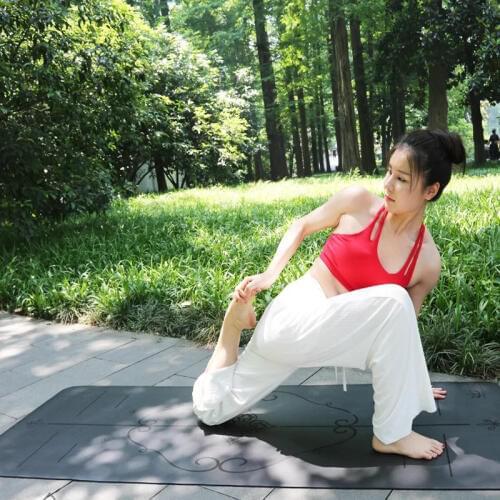185cm*68cm*4mm Environmental Protection Comfortable Natual Rubber Non-Slip Lose Weight Exercise Mat Fitness Beginners Yoga Mat