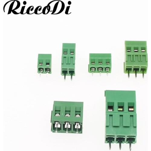 30Pcs Double Row PCB Screw Terminal Block 128A/B-3.5/3.81/5.0/5.08mm