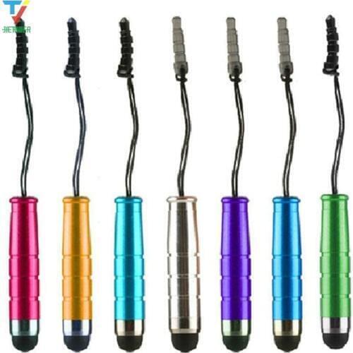 3000pcs/lot Mini Stylus Touch Pen Capacitive Touch Pen With Dust Plug for Mobile Phone Tablet PC Cheap Price cheap