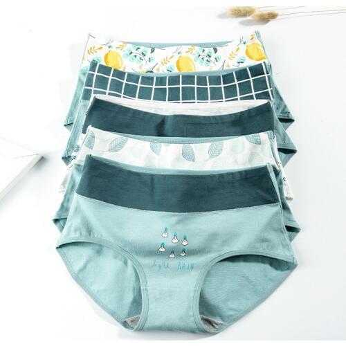 4pcs/lot Womens Panties Kawaii Lemon Pattern Cotton Underwear Gril Briefs Lingerie Ladies Underpants Intimate Female Panty