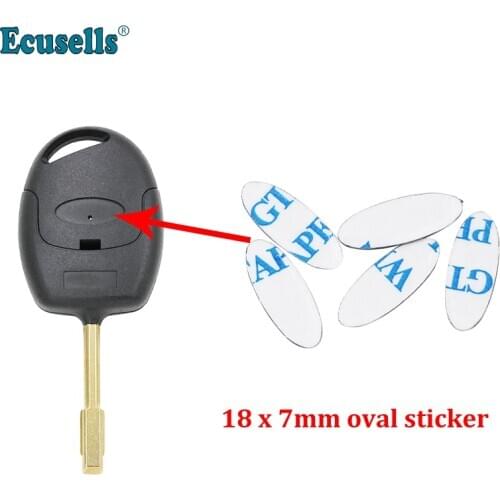 5PCS/lot 18X7mm Oval Car Key logo sticker car badge emblem sticker for Ford remote keys