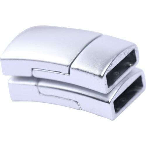 8pcs magnetic clasps flat leather bracelets 11x2.8mm hole diy jewelry making accesories