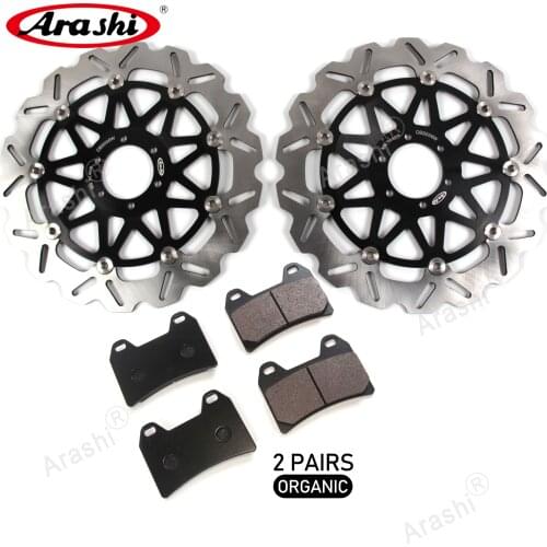 ARASHI CNC Floating Front Brake Discs Disk Rotors Pads For DUCATI ST4 S 996 2001-2005 / ST4 S 996 ABS 2003 / ST4 916 1999-2002