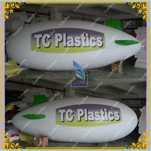 Free Shiping 6m/20ft White Inflatable Blimp with Your Logo / Inflatable Advertising Airship for Promotion / Zeppelin for Event