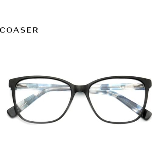 Women Round Eyeglass Frame Men Acetate Glasses Frame Double Color Eyeglasses Optical Prescription Eyewear Vintage Glasses Frame