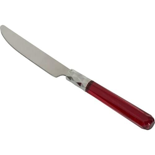 EWs Acrylic Red Single Dessert Knife