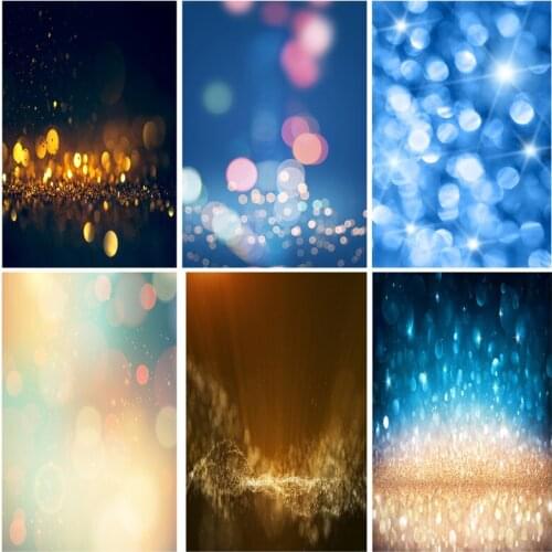 Light Bokeh Shiny Spots Glitters Photography Backgrounds Solid Color Baby Portrait Backdrops For Photo Studio 21606DKN-01