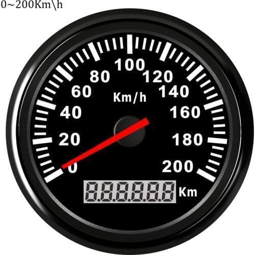 Marine Boat Speedometer 120\ 200 km/h Speed Gauge for Audi A4 BMW E49 Car Motorcycle with Red Backlight Digital Speedometer