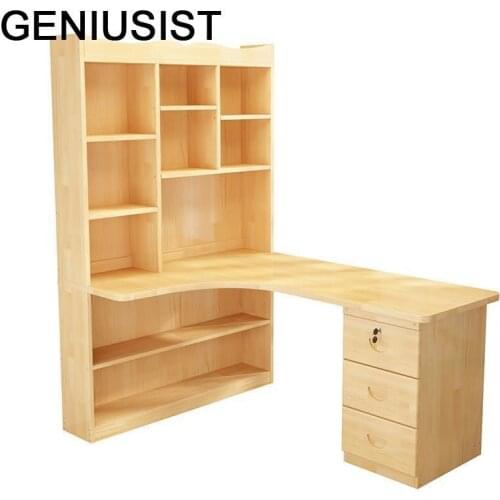 Stand Small Standing Office Schreibtisch Bed Tafel Lap Desk Vintage Wood Tablo Computer Bedside Mesa Table With Bookcase