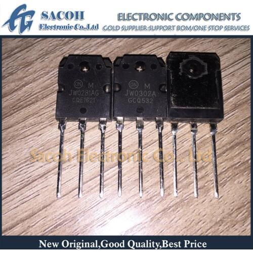 Free Shipping 10Pairs MJW0281AG MJW0281A + MJW0302AG MJW0302A TO-3P 15A 250V 150W NPN + PNP Power Bipolar Transistor