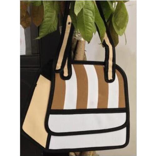 New Fashion 2D Bags National Novelty Small School Bag 3D Drawing Cartoon Comic Handbag Lady Shoulder Bag Messenger Color Gifts