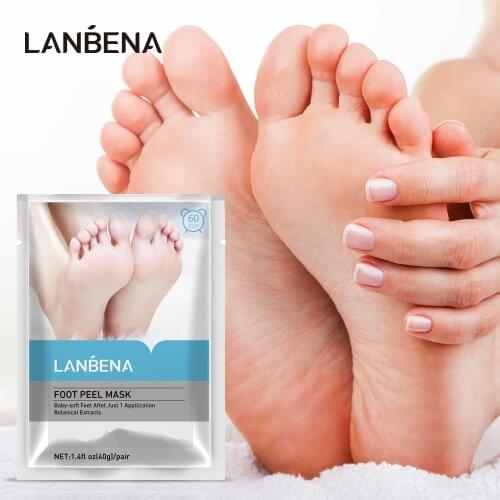 LANBENA Exfoliating Foot Mask 7 Days Gentle Remove Dead Skin Calluses Foot Peeling Feet Mask Whitening Nourishing Foot Care