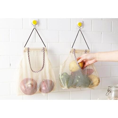 Hanging Kitchen Trash Bags Onion/potato/vegetable storage bag mesh bag