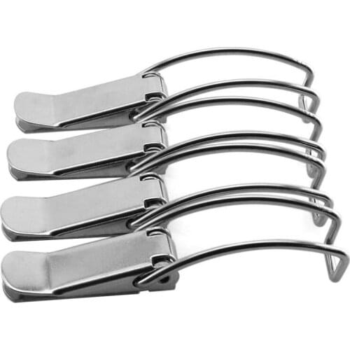 Stainless Steel Spring Hasp 304 Stainless Steel Box Cabinet Spring Lock Hasp Transport Box Tower Buckle