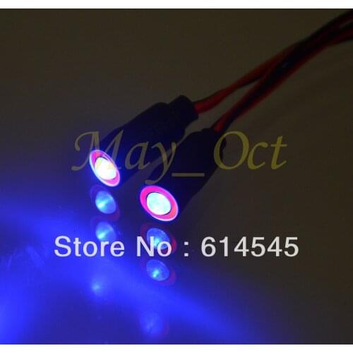 RC Car LED Night 2PCS Red / Blue headlamps headlights LED light AX004