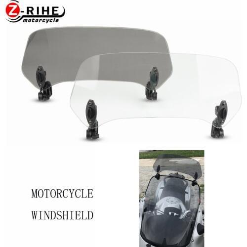 Motorcycle Accessories Rising Adjustable Windscreen Windshield Extend Air Deflector For Honda Yamaha XJR 1300 Suzuki GSX 1400