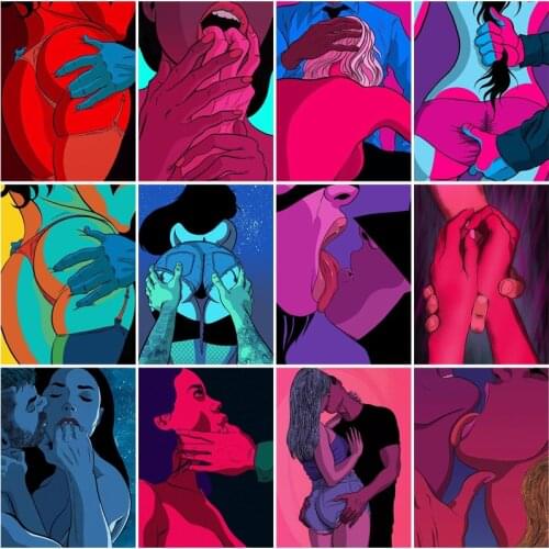 Sexy Lover Sex Buttocks Diamond Painting Wall Decor Woman Figure Diy Paint Mosaic Jewel Cross Stitch Mosaic Adults Crafts