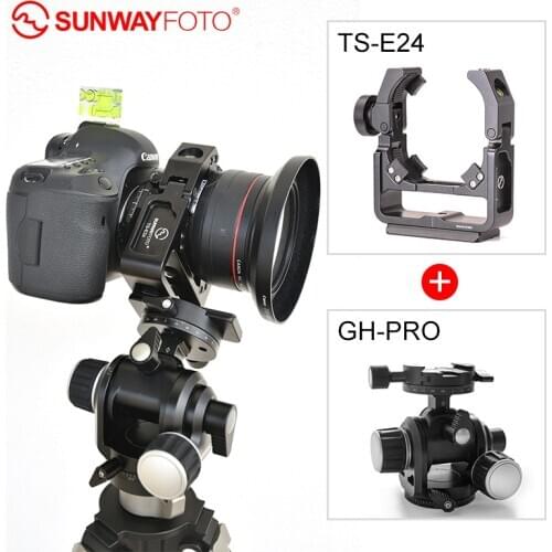 SUNWAYFOTO TS-E24 Tripod for Canon DSLR Camera TS-E17 TS-E24 Quick Release Plate and GH-PRO Geared Head Panning Clamp
