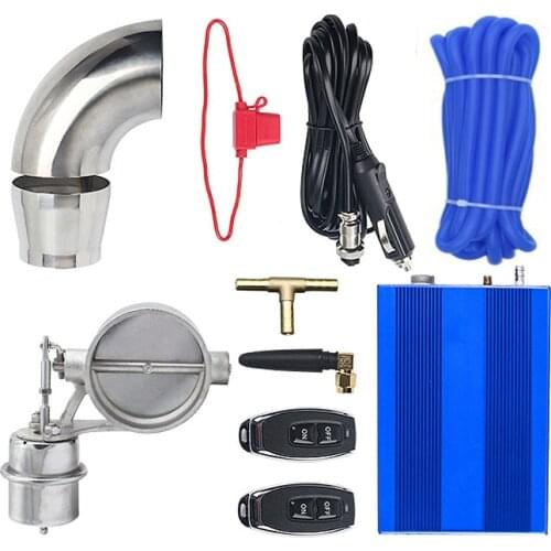 Cars Exhaust Sounds Valve Normal Closed Vacuum Pump Remoter Controller Cutout Muffler Kit