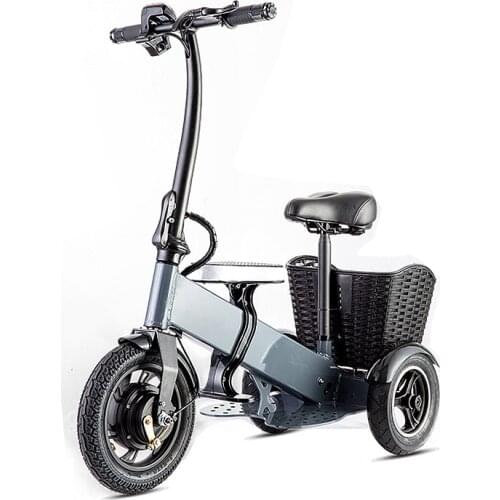 GY Folding Electric Car Three-Wheel Ultra-Light Portable Small Mini Parent-Child Elderly Walking Lithium Battery Battery