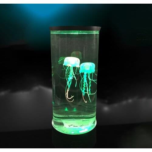 LED Bedside Color Changing Jellyfish Lamp USB Power/Battery Powered Jellyfish Tank Aquarium Relaxing Mood Lamp Kids Gifts