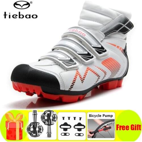 TIEBAO Winter Cycling Shoes SPD Pedal Cleat Men sapatilha ciclismo mtb Self-Locking Mountain Bike Bicycle chaussure vtt Shoes