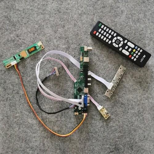 Universal LCD drive card VGA+AV+USB monitor Kit 1-CCFL Fit UB141X01/UB141X02/UB141X03/UB133X01 screen 1024*768 20-Pin LVDS