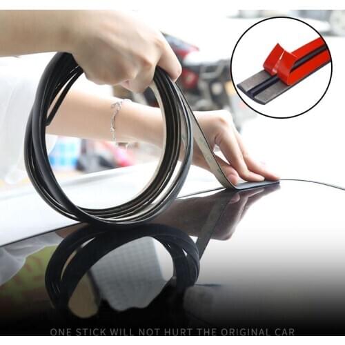 1meter DIY 14/19MM Seal Strip Auto Seal Protector Sticker Window Edge Front Rear Windshield Roof Rubber Sealing Strip External